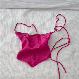 5/30❤️‍🔥 Zara Fuchsia Strappy Top